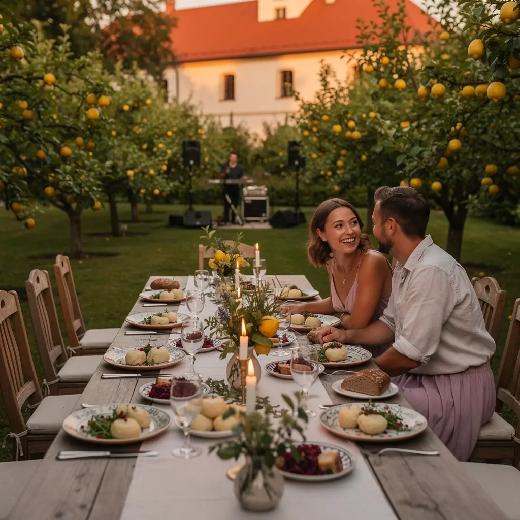 Ramybės akimirka - arbatos puodelis ant medinės stalo, šalia šviežiai nuimtų citrinų.